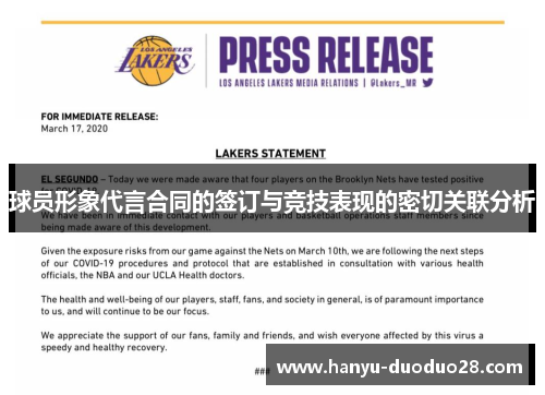 球员形象代言合同的签订与竞技表现的密切关联分析